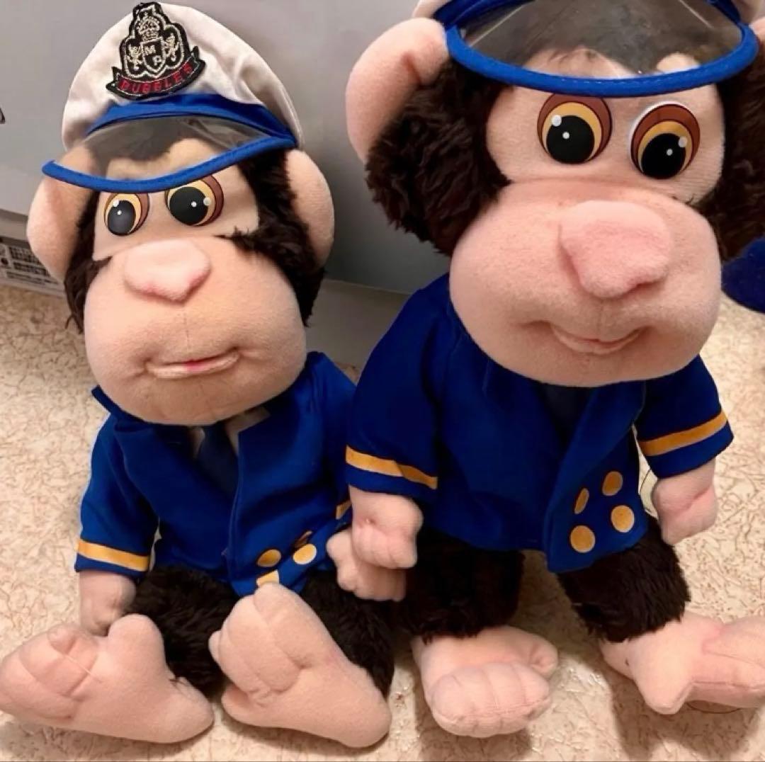 レア 非売品　おさる ぬいぐるみ ペア 昭和レトロ風　ホブソンズ　デッドストック