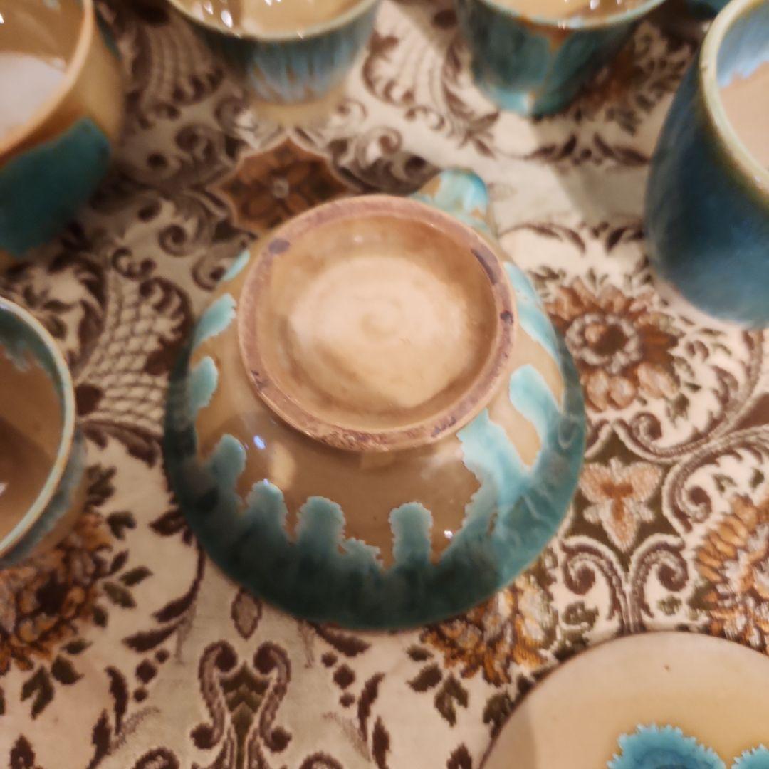 煎茶道具　急須　湯冷　湯呑み５個　おまけ２個