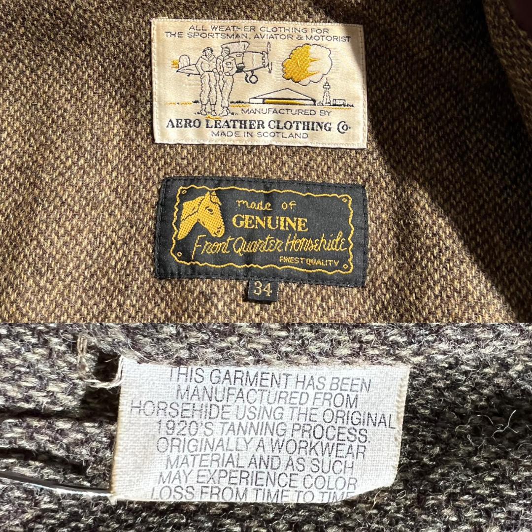 希少80s　エアロレザー　ハイウェイマン　馬革　ホースハイド　FQHH　茶色