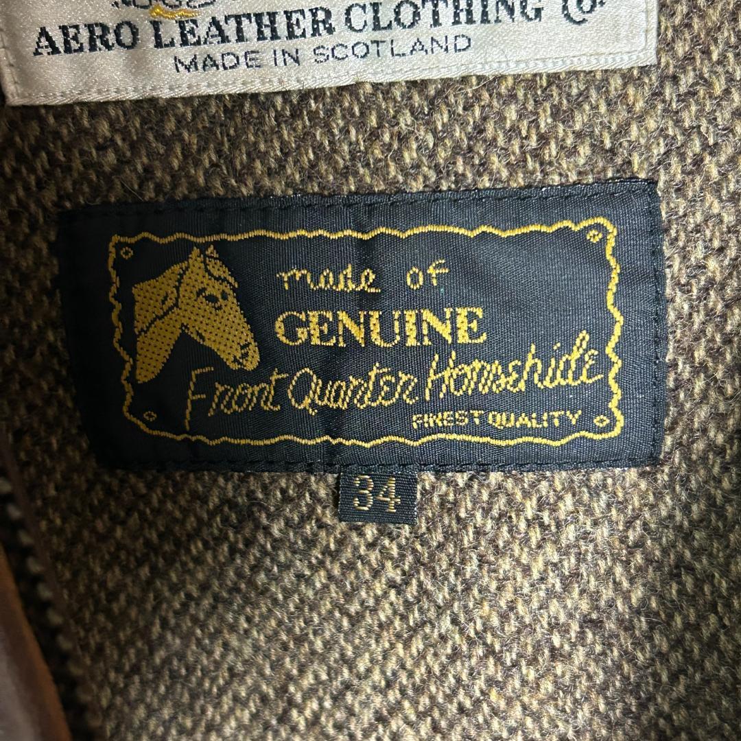 希少80s　エアロレザー　ハイウェイマン　馬革　ホースハイド　FQHH　茶色