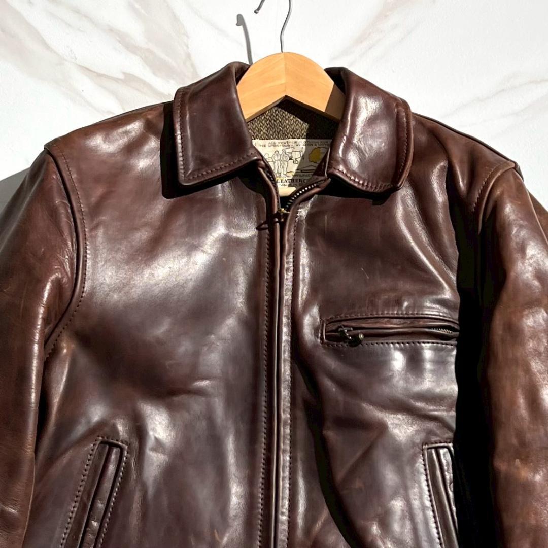 希少80s　エアロレザー　ハイウェイマン　馬革　ホースハイド　FQHH　茶色