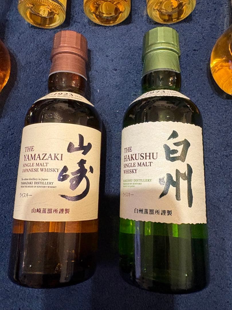 白州・山崎　各180ml 竹鶴・宮城峡・余市・super・VSOP各50ml