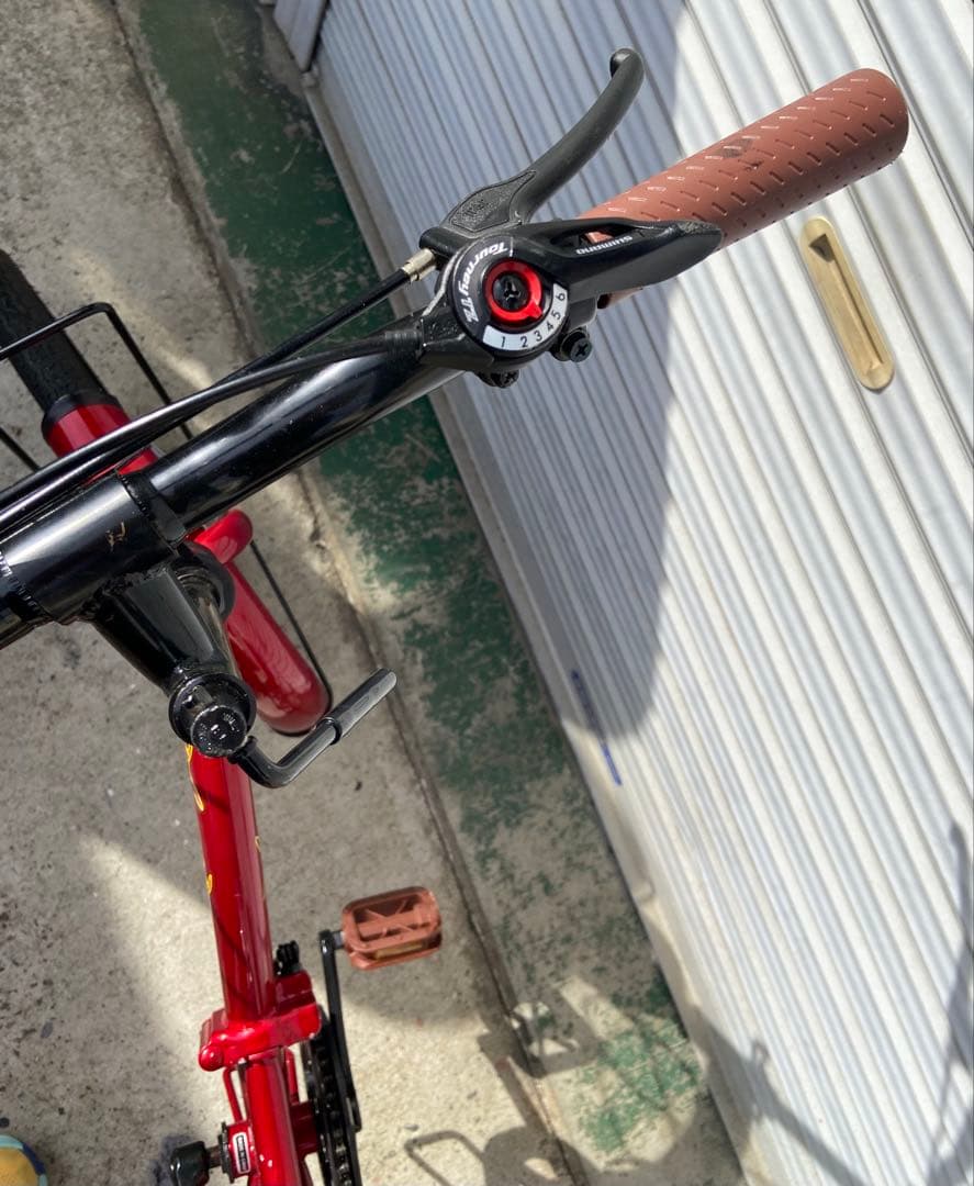 11RT1 折りたたみ自転車 レッド 20インチ 6段変速