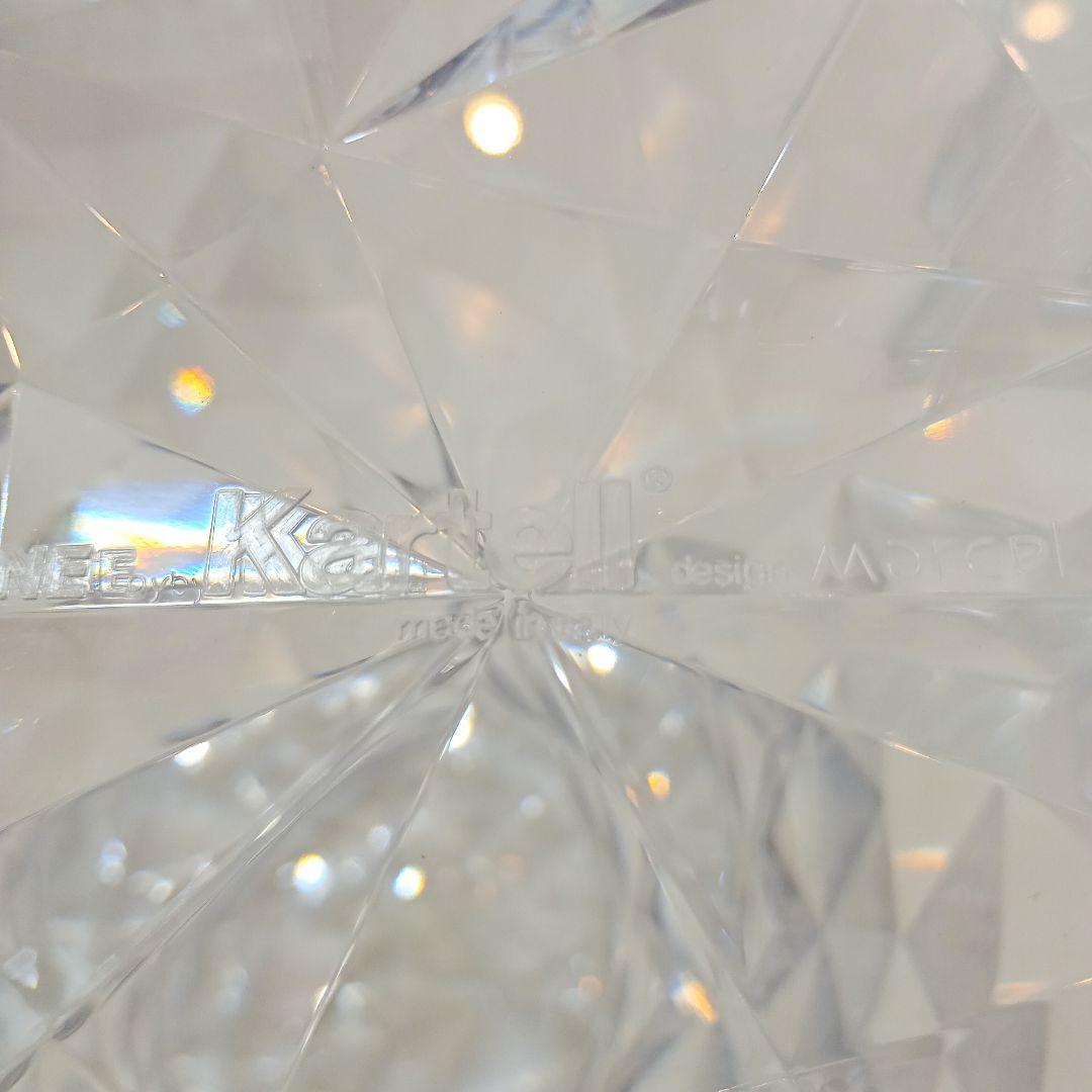 ４脚kartell スツール　クリア ダイヤモンドカット