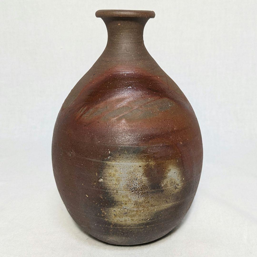 岡山県重要無形文化財 吉本正 備前焼 緋襷徳利 共箱 酒器 とっくり 食器 在銘