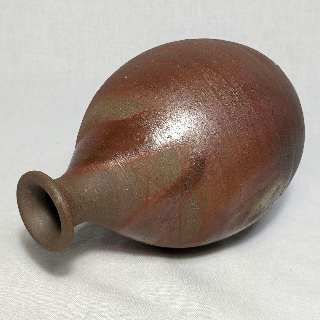 岡山県重要無形文化財 吉本正 備前焼 緋襷徳利 共箱 酒器 とっくり 食器 在銘