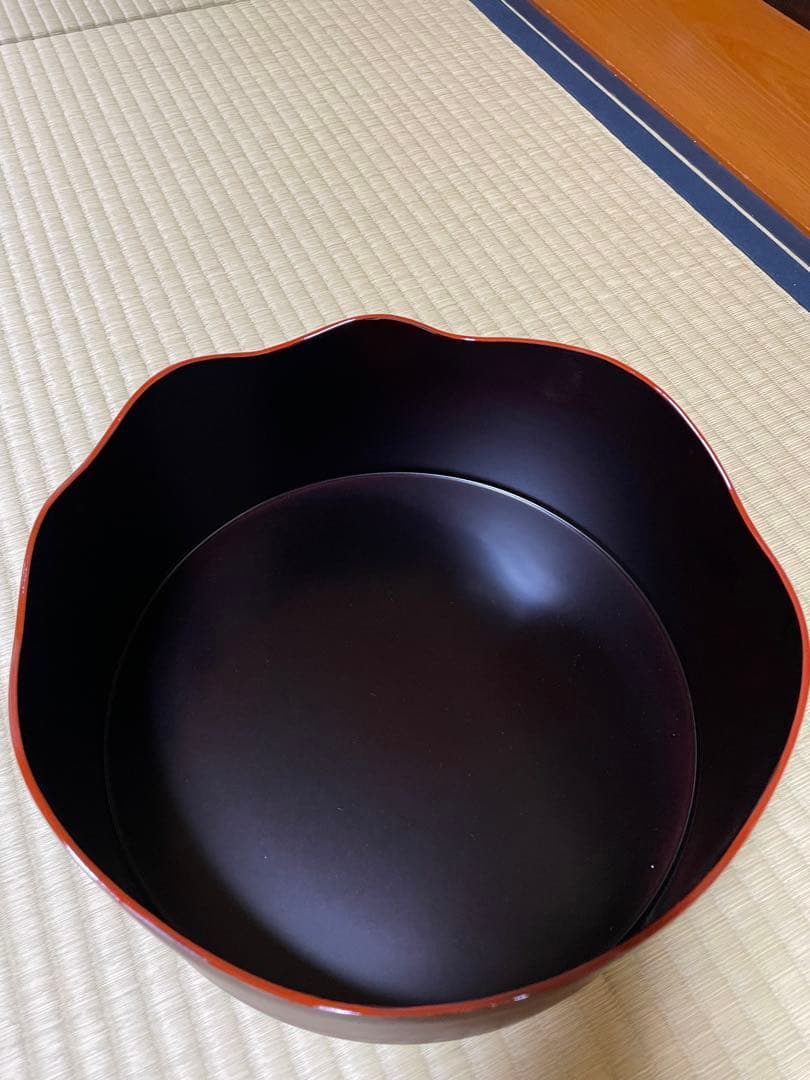 茶道具 裏千家 木製溜塗 千歳盆