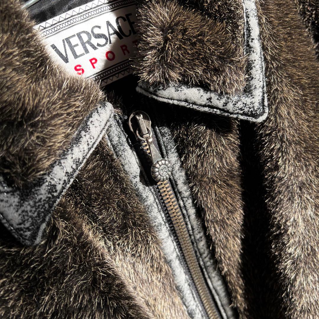 90s Gianni Versace ファー ジャケット ブルゾン ヴィンテージ