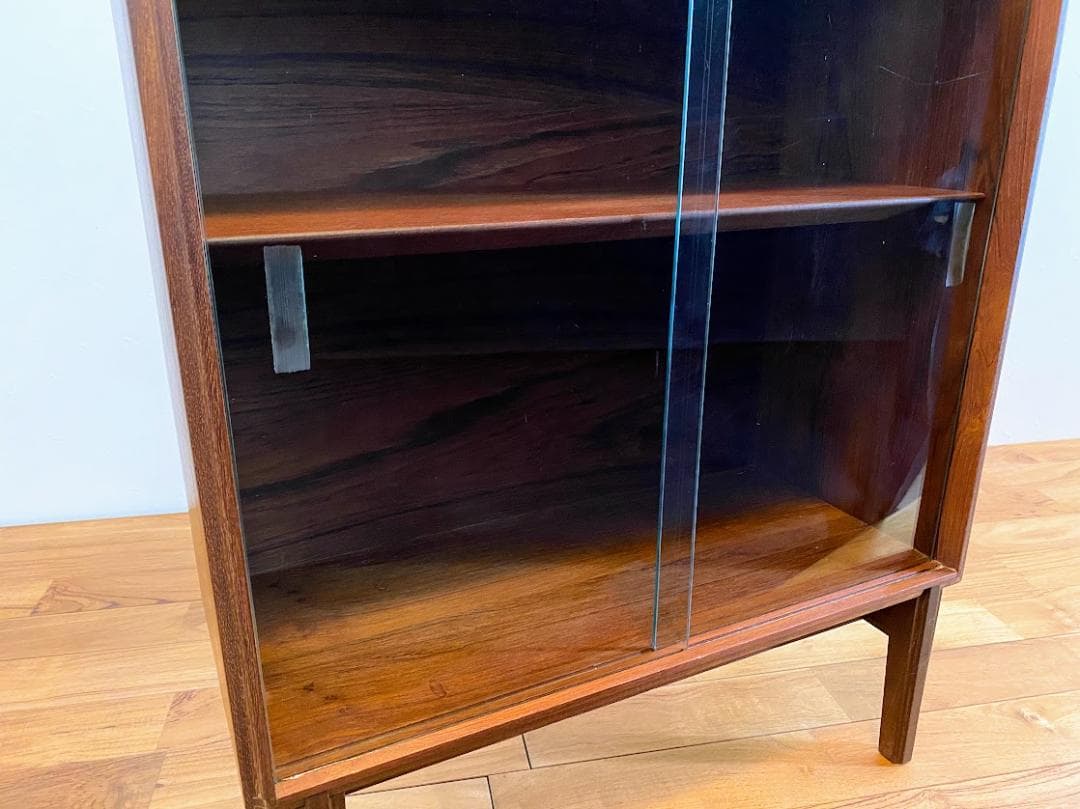 1960s ヴィンテージ チーク ガラスキャビネット 仕上済