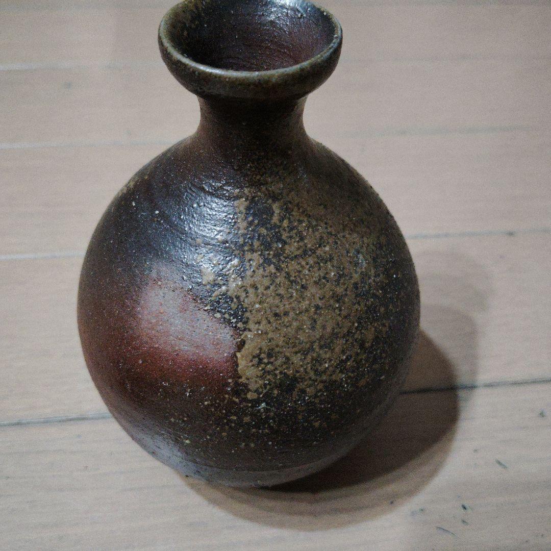 備前焼　閑谷窯　陶器 赤茶色 小型 陶芸作品 木箱付き