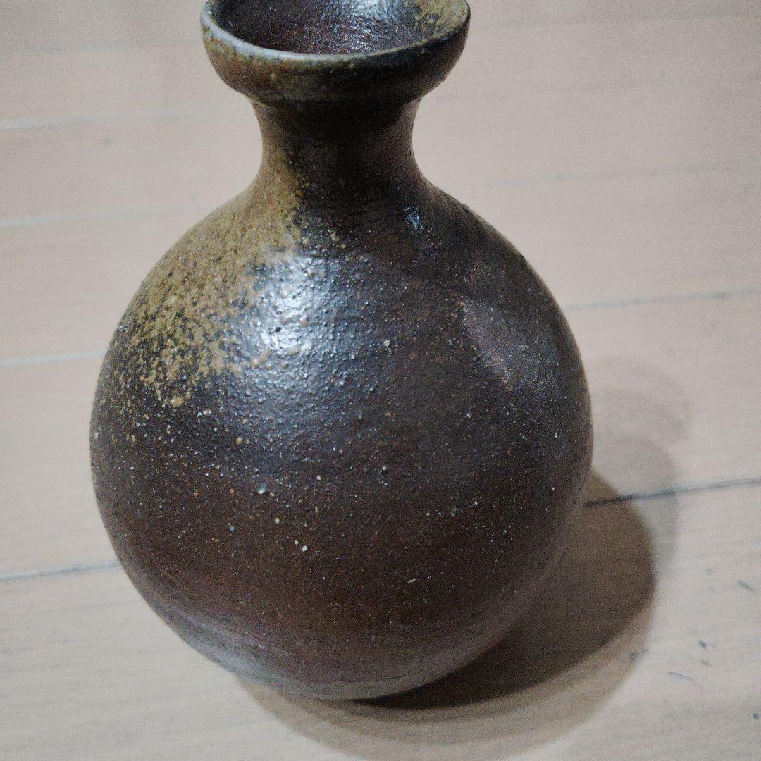備前焼　閑谷窯　陶器 赤茶色 小型 陶芸作品 木箱付き
