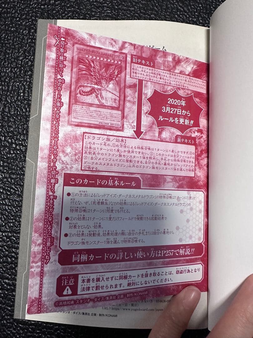 遊戯王 パーフェクトルールブック2020 レッドアイズダークネスメタルドラゴン