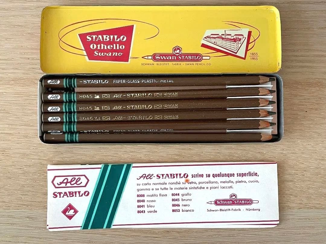 STABILO ALL 8045 鉛筆 ブラウン 1ダース 1950s 60s