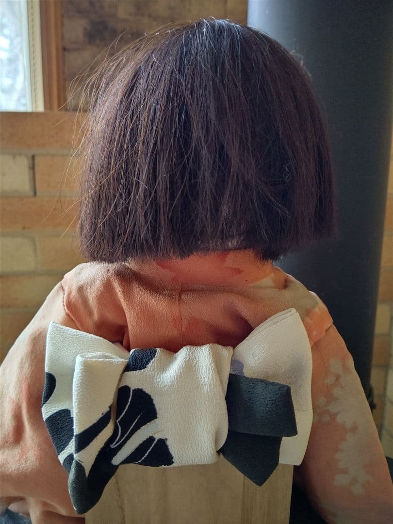 最終価格 大正期 修復済み 市松人形 在銘 約52㎝ 髪貼り替え 人毛 光龍斎系