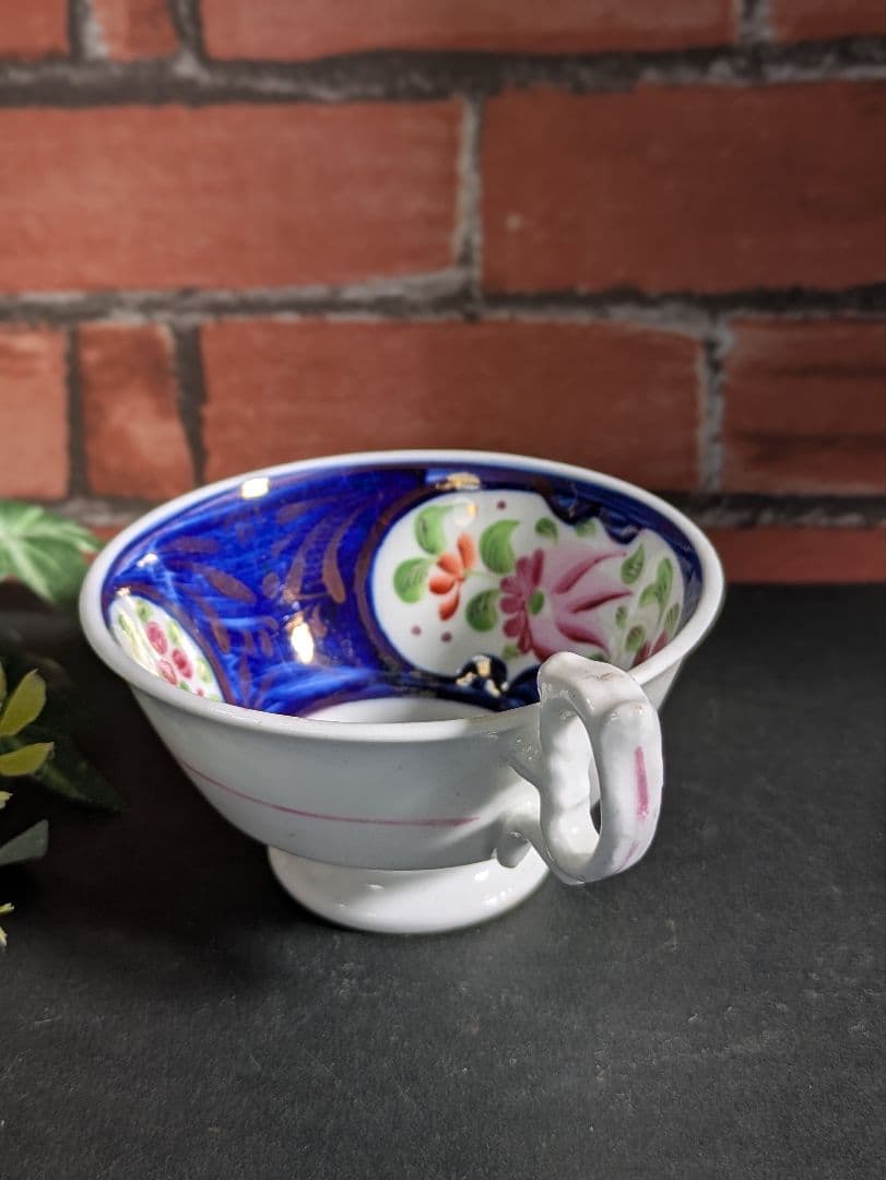 イギリス アンティーク ハンドペイント カップ＆ソーサー