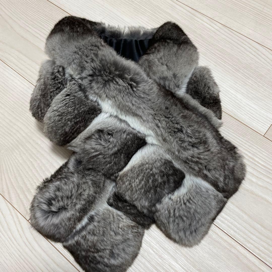 最高級チンチラマフラーボリュームデザイン