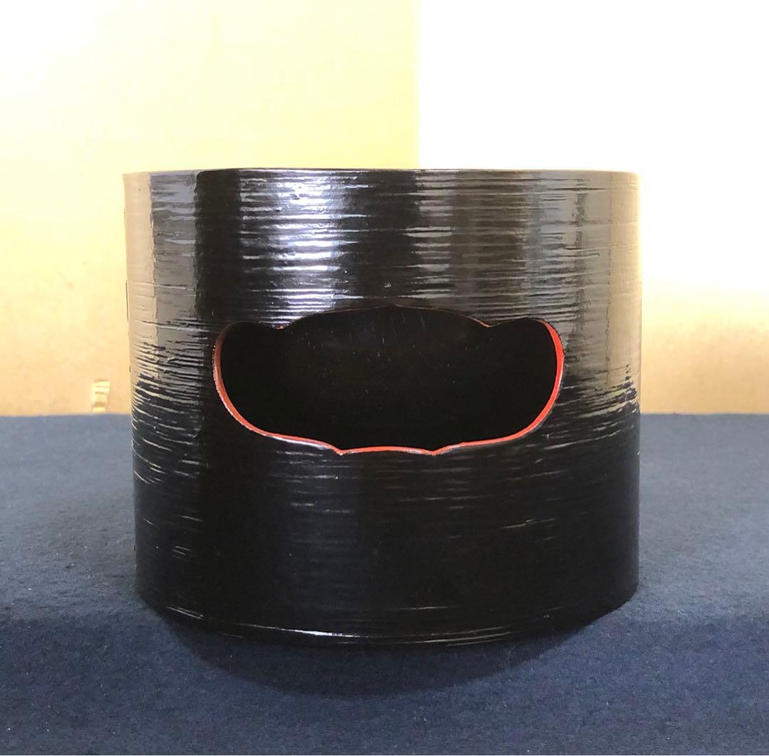 割引❗️《R》黒塗内金 盃洗4客組 木製漆器 木箱 時代　250723E6