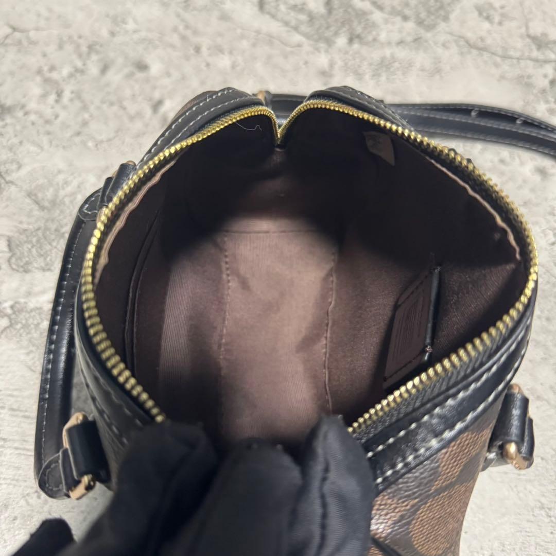 新品未使用✨️コーチ 2way ミニボストンバッグ ショルダー PVC レザー 黒