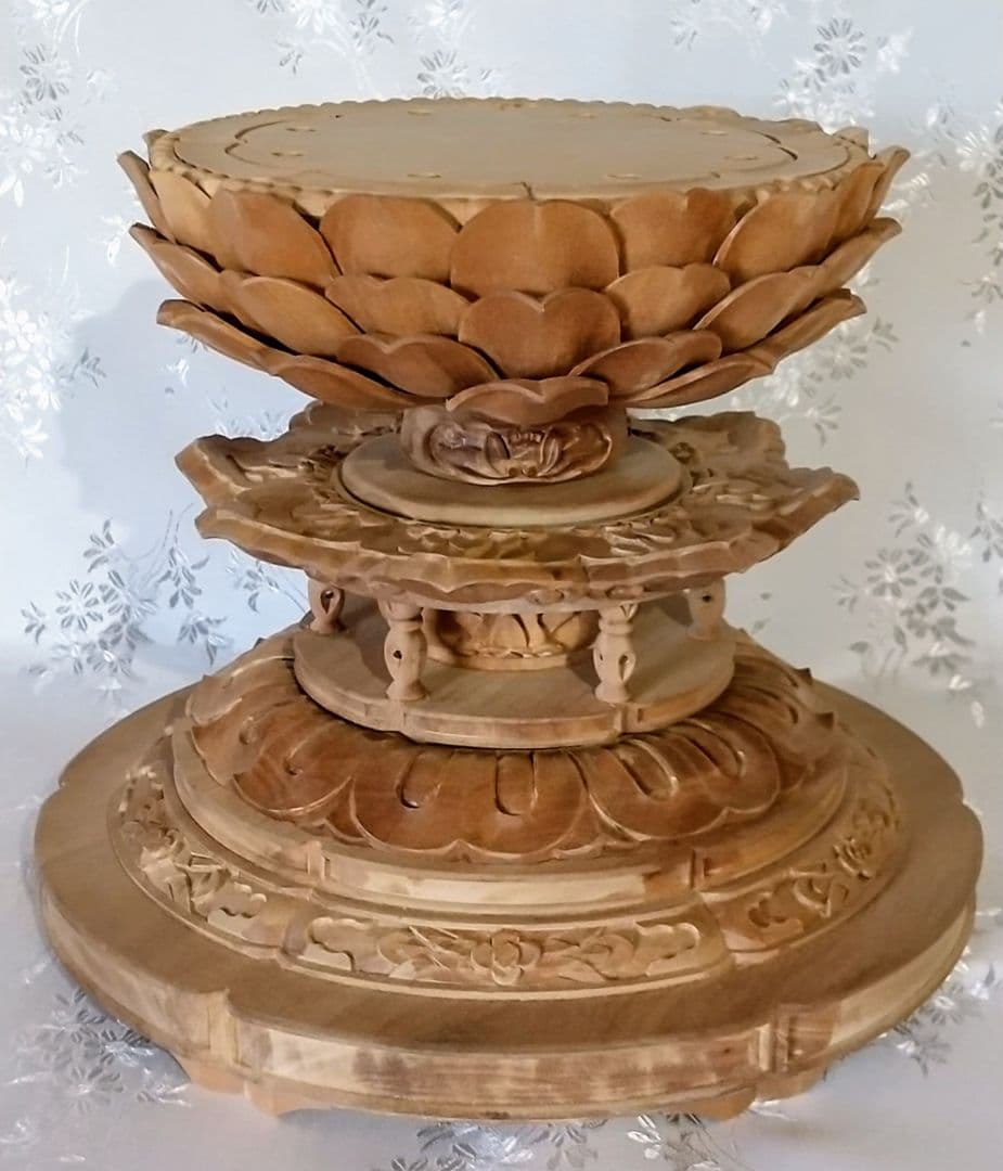 円台座のみ 坐像用#580 ◆白檀 木彫 仏像付属品