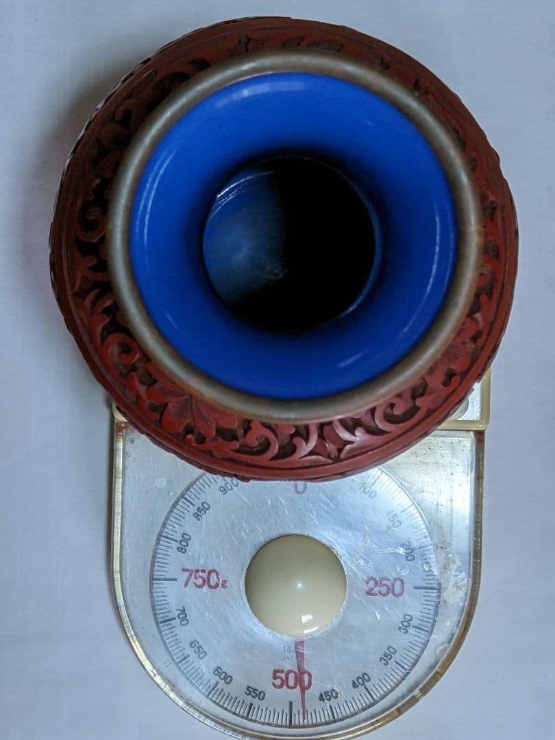 ♦中国 美術工芸品 堆朱 彫漆 楼閣山水図瓶 花瓶コレクション骨董品アンティーク