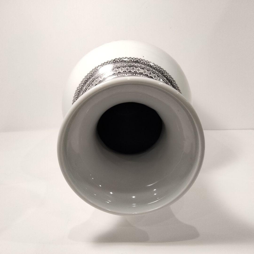 Ｘ102　時代品　景徳鎮花瓶　漢詩　花鳥図　BB