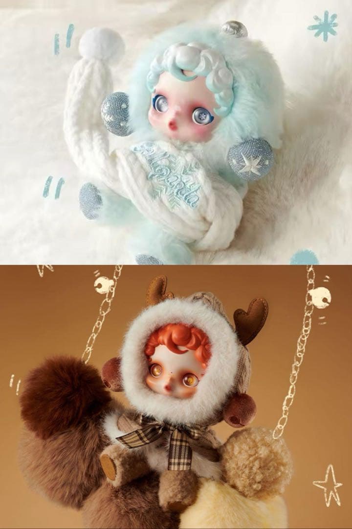 SKULLPANDA Winter Symphony ぬいぐるみペンダントセット