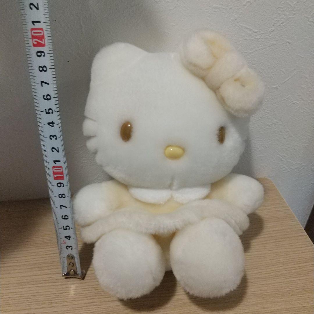 美品　ハローキティ　ぬいぐるみ　ホワイト