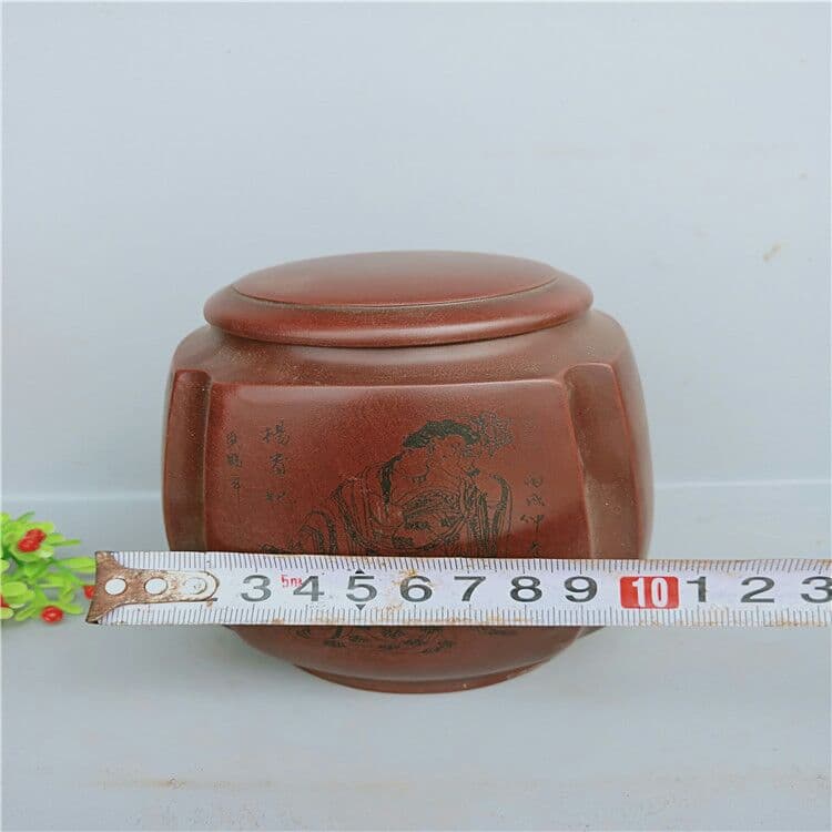 正統宜興紫砂（四大美女）の手作り茶缶