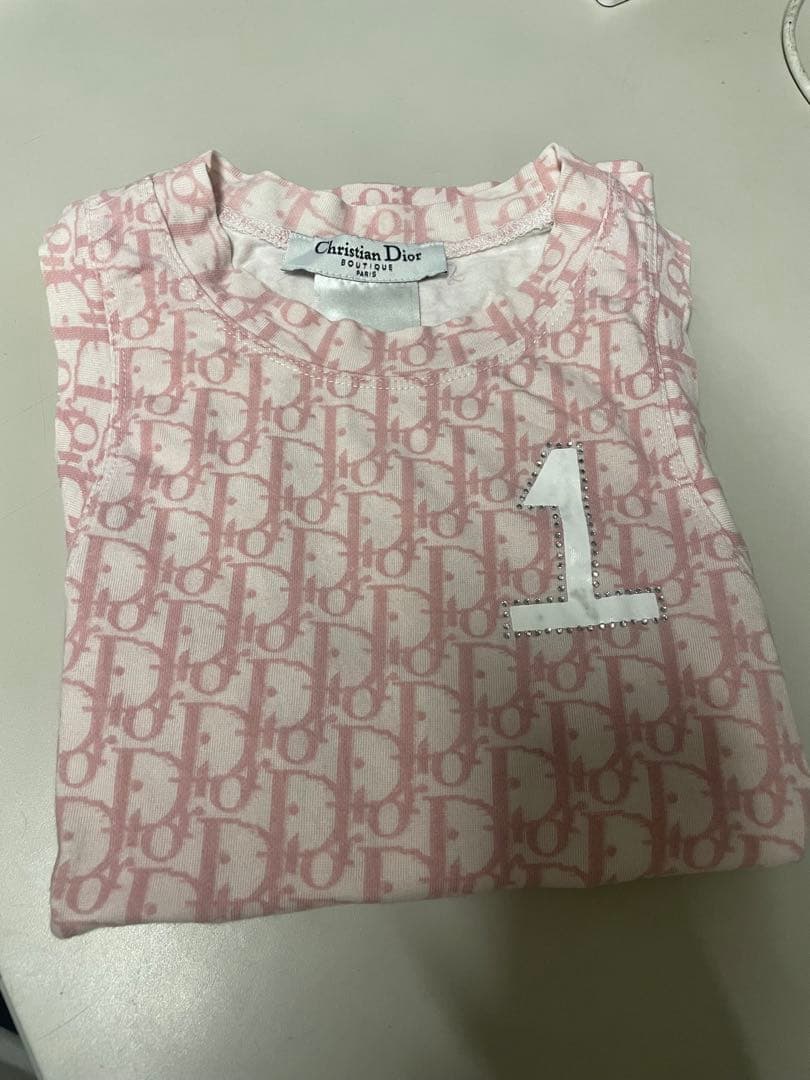 Christian Dior タンクトップ トロッター ガリアーノ ピンク