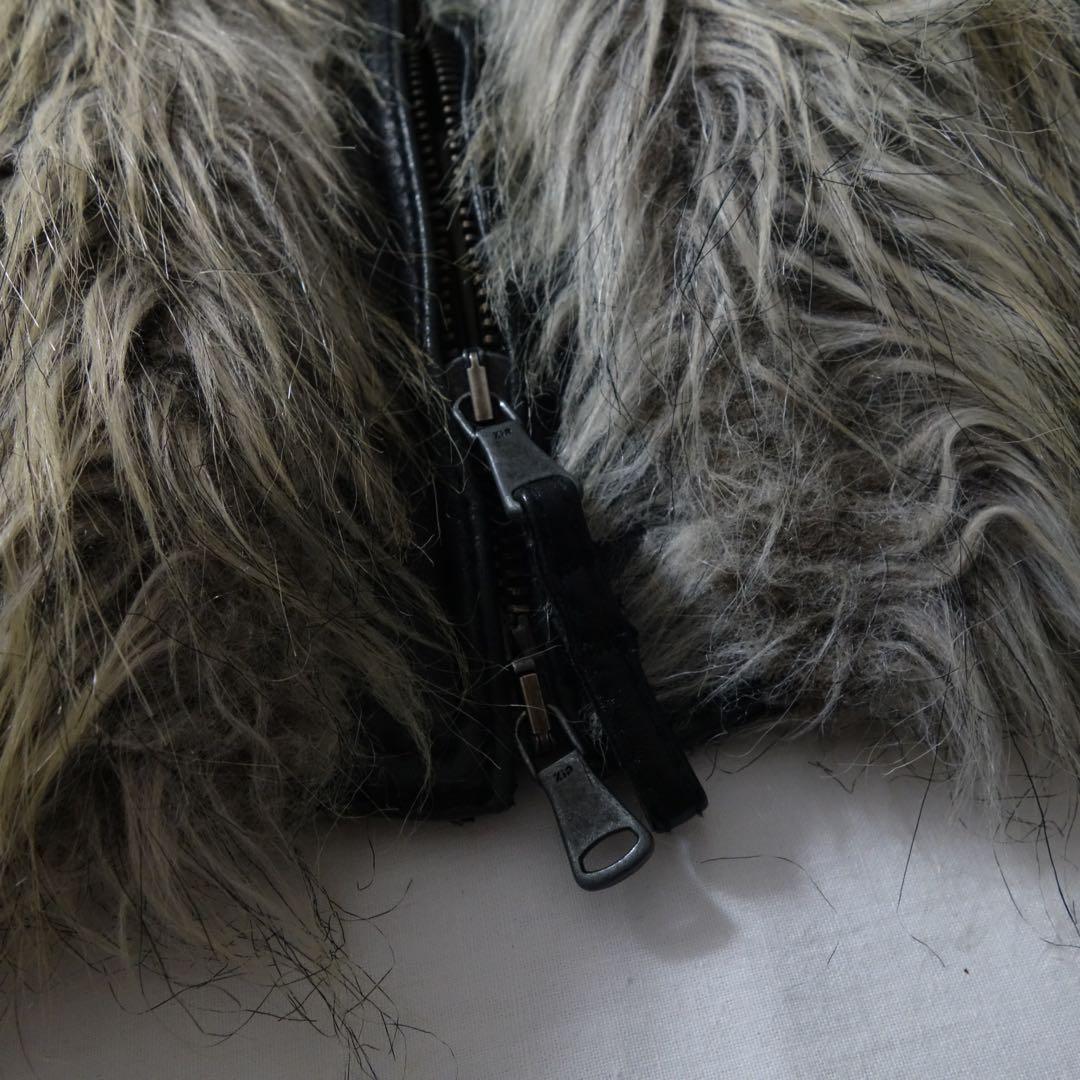 ジャケット・アウター 90s Armani Jeans Fake Fur Leather Jacket