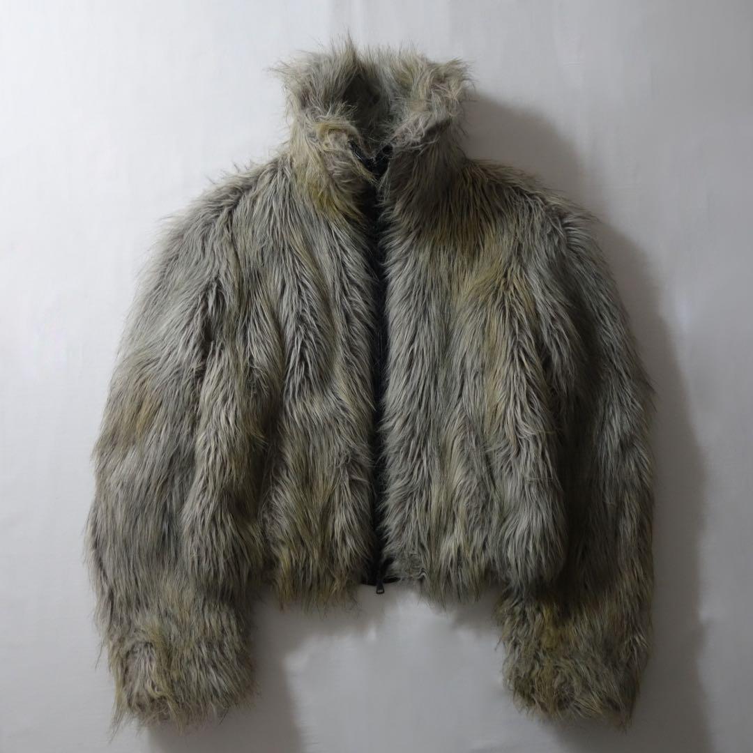ジャケット・アウター 90s Armani Jeans Fake Fur Leather Jacket