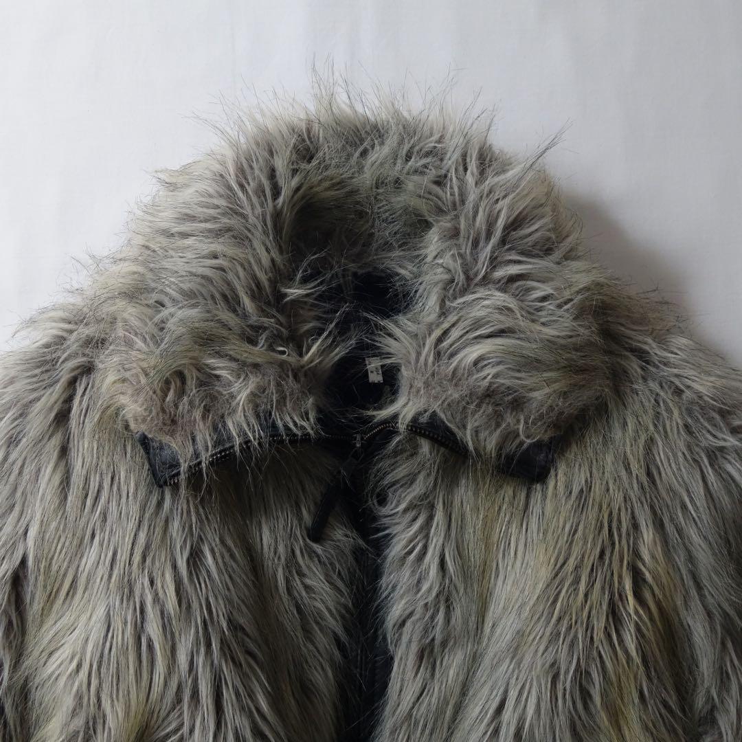 ジャケット・アウター 90s Armani Jeans Fake Fur Leather Jacket