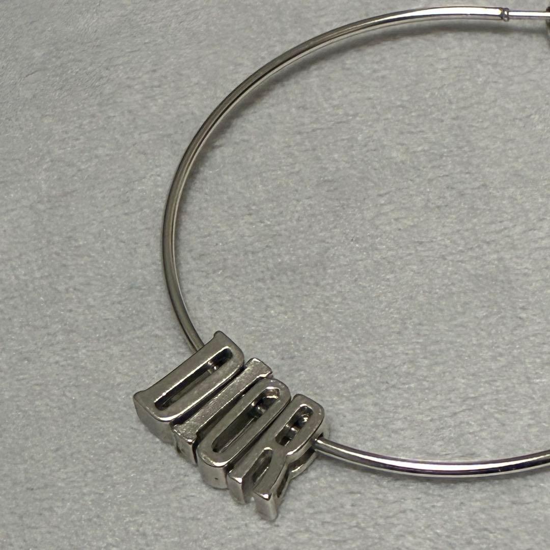 フープピアス　Dior シルバー