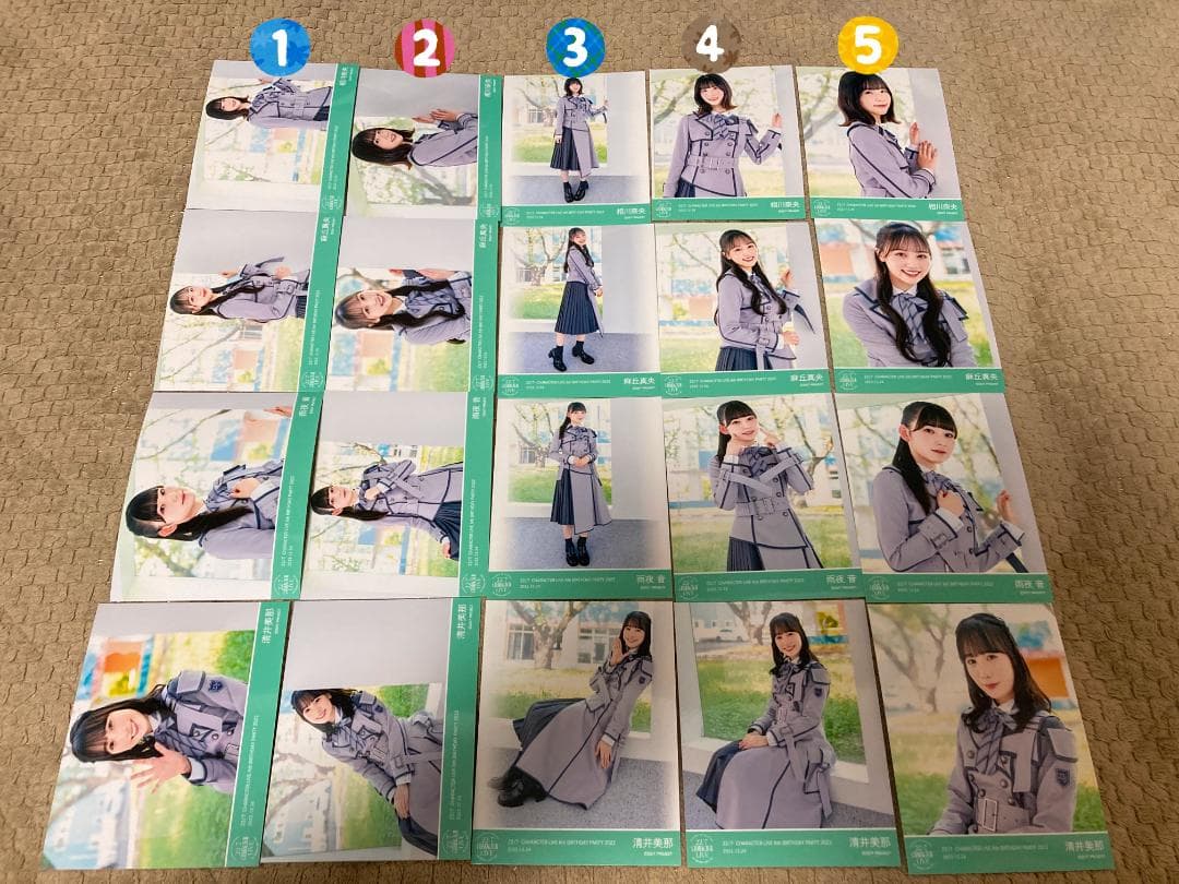 ナナニジ　22/7　10th衣装　ブロマイド　バラ売り