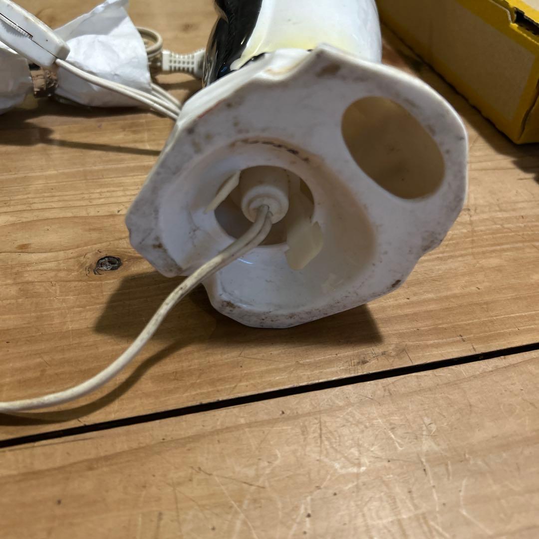 ペンギン型陶器ランプ 約30cm