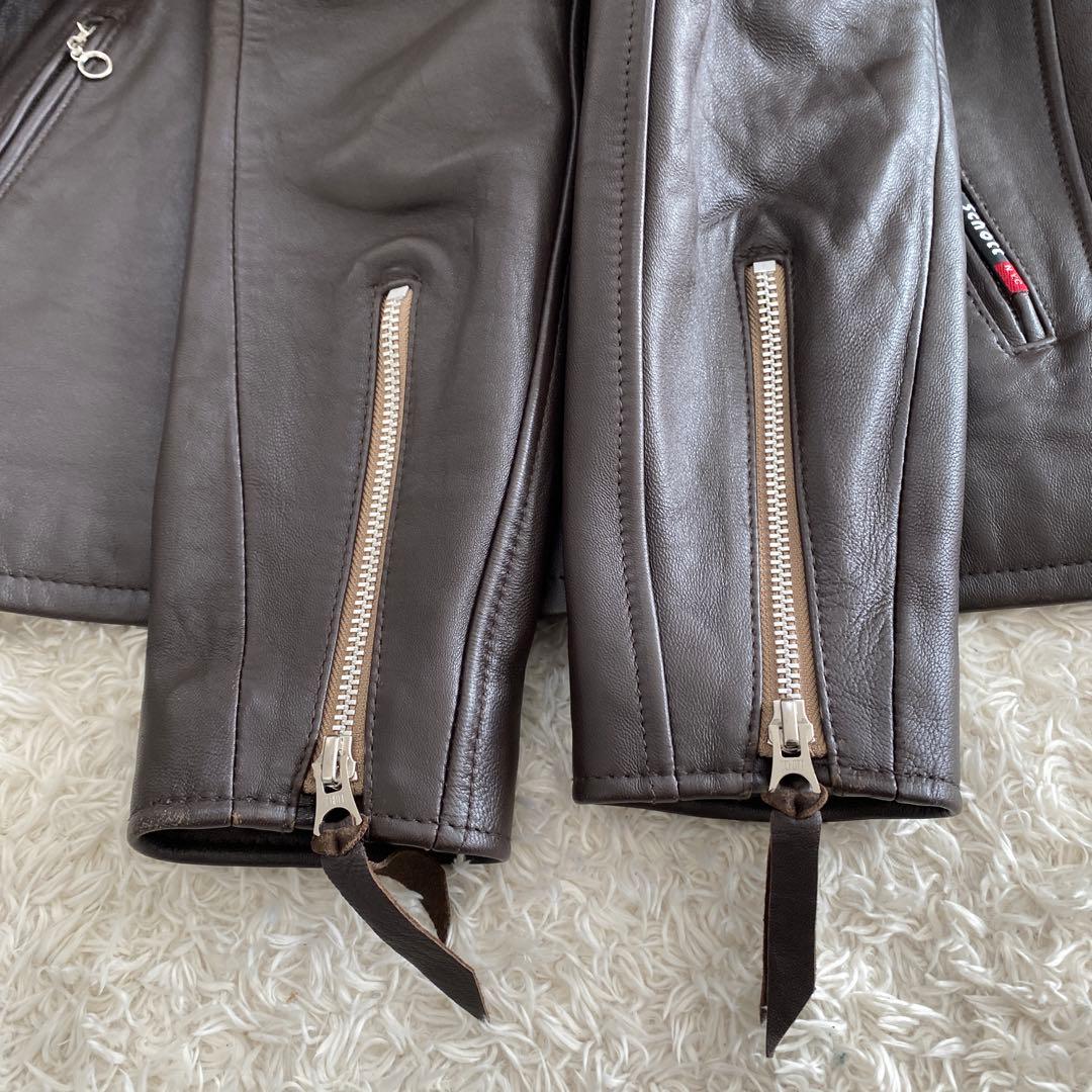 美品！Schott ソリッドクラシックレーサー シングルライダースジャケット