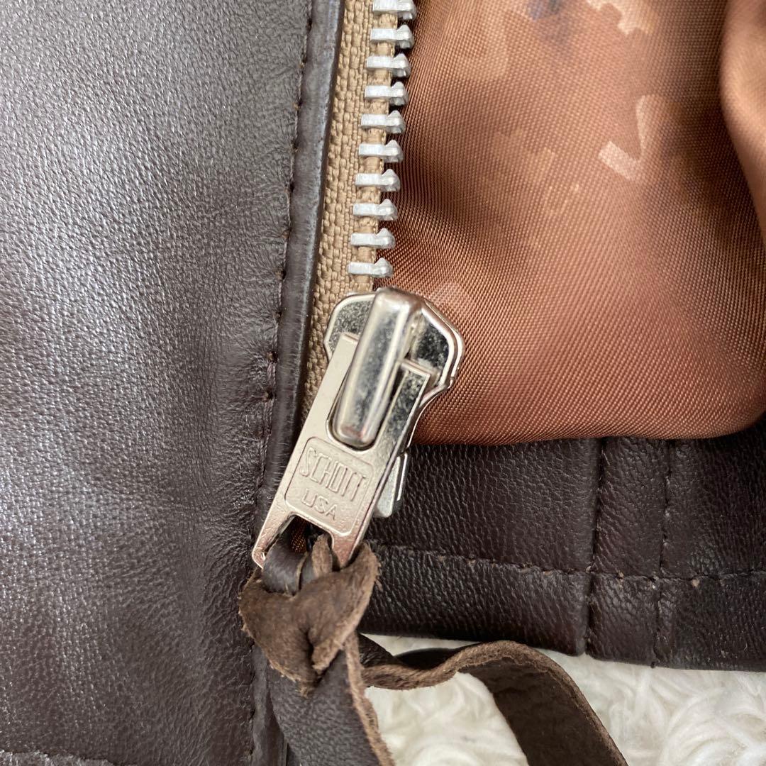 美品！Schott ソリッドクラシックレーサー シングルライダースジャケット