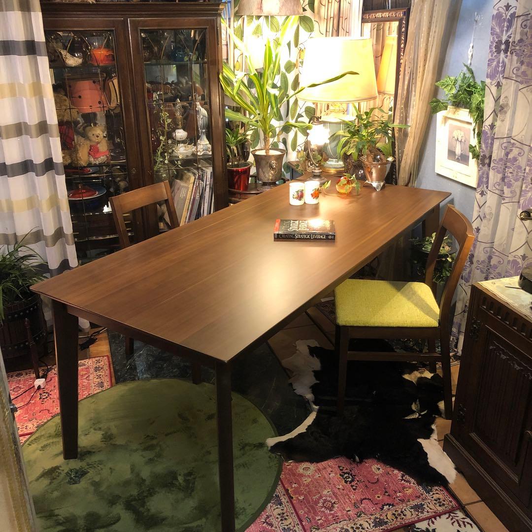 Sale ウォールナット　スクウェア　北欧ST ダイニングテーブル　幅１８０