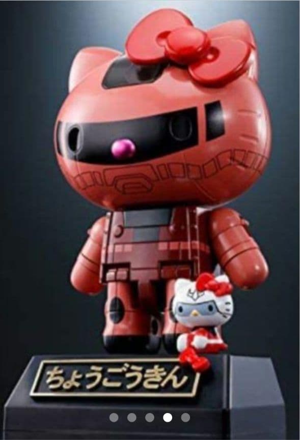 機動戦士ガンダム　超合金/可動フィギュア　★　シャア専用ザクⅡ　ハローキティ