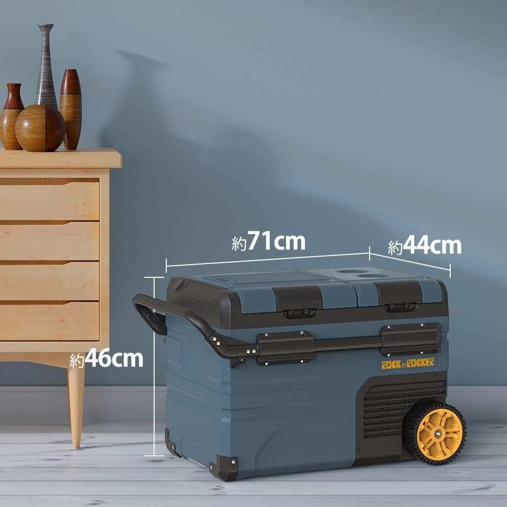 車載冷蔵庫 35L♥2室温度独立制御 ポータブル冷蔵庫 静音 車中泊 キャンプに