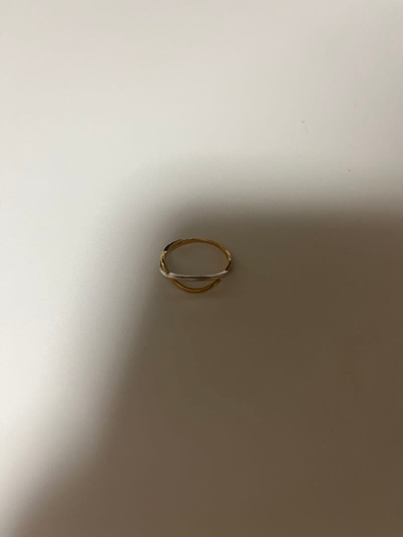 ete　K10YG リング「レイヤード」コンビカラー