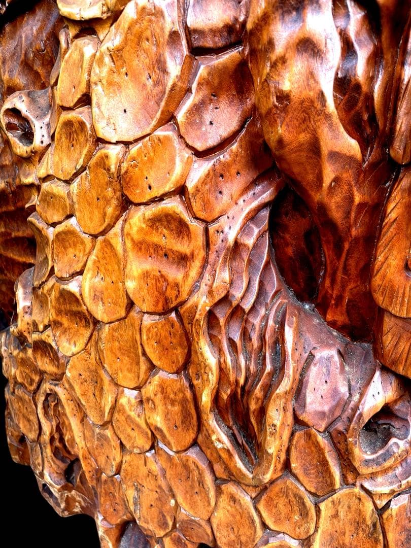 一刀彫⭐️アンティーク⭐️骨董⭐️衝立⭐️天然木⭐️孔雀⭐️重量物‼️‼️