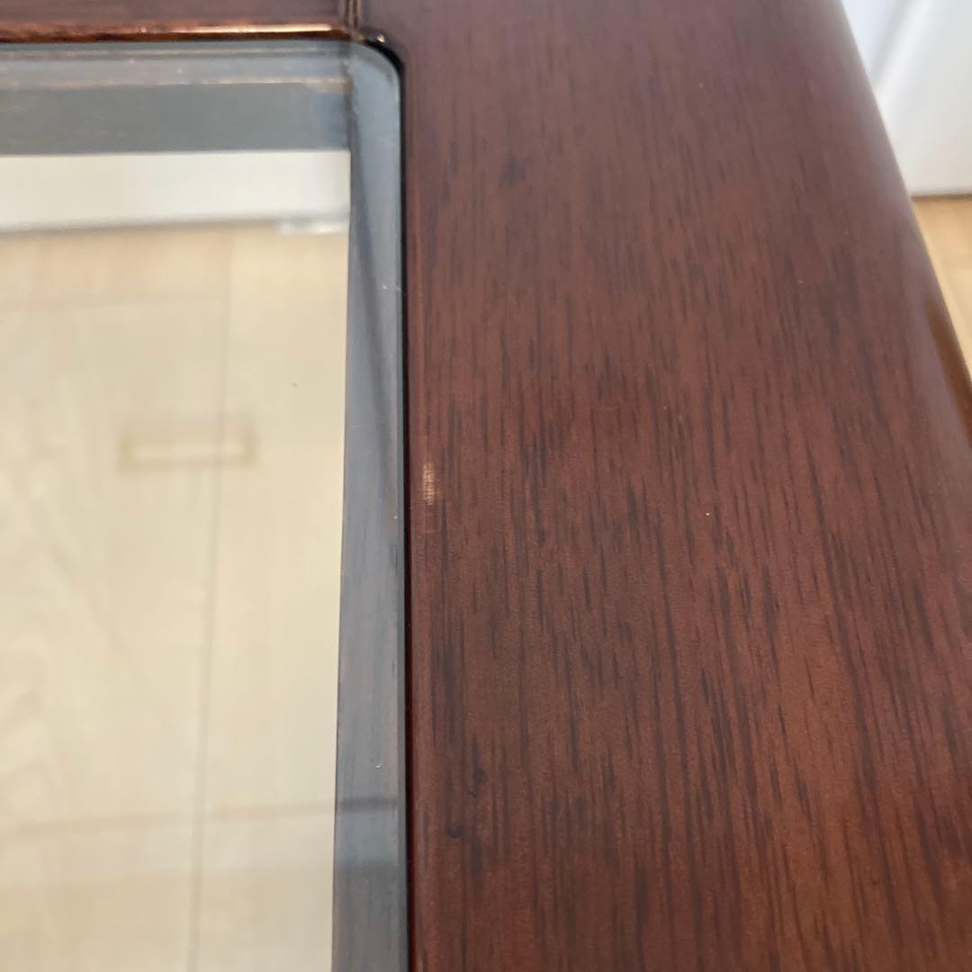 【レア】ビンテージ　カリモク　天板ガラス　サイドテーブル　karimoku