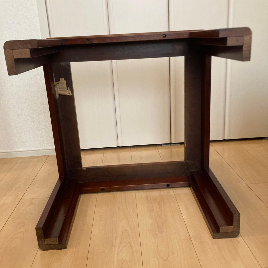 【レア】ビンテージ　カリモク　天板ガラス　サイドテーブル　karimoku