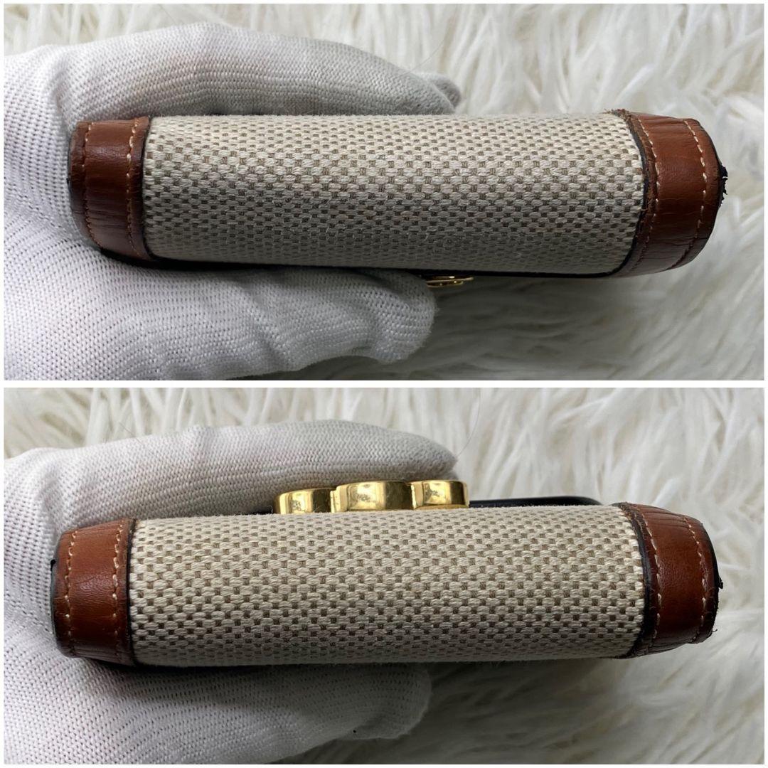 極美品✨セリーヌ トリオンフ スモールウォレット テキスタイル 三つ折財布