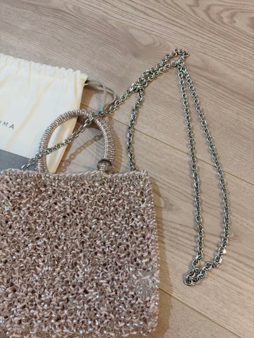 アンテプリマ　スタンダードミニアトゥーラ　ワイヤーバッグ　ピンク