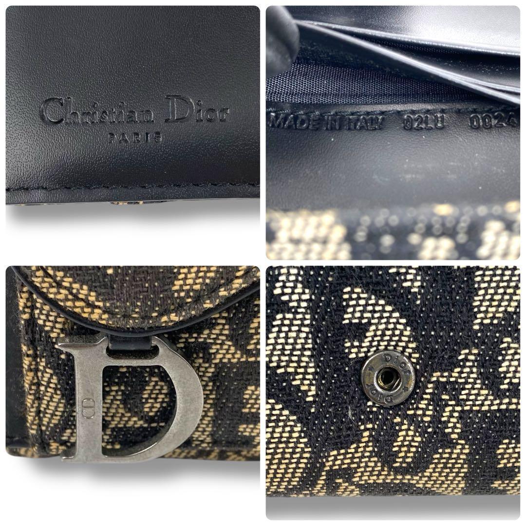 クリスチャンディオール Dior 折り財布 トロッター サドル オブリーク