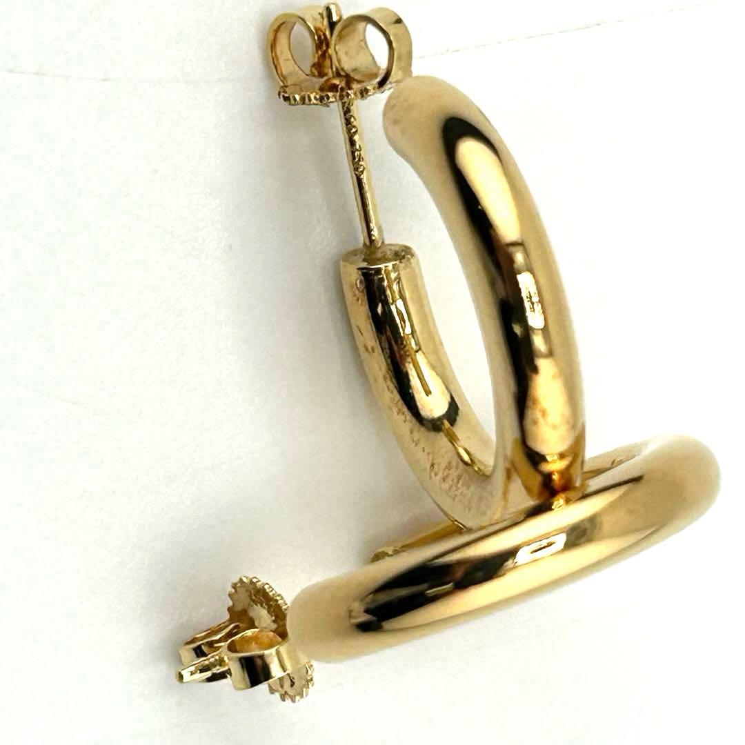 希少 美品 Tiffany&Co. ティファニー フープ ピアス 750 K18