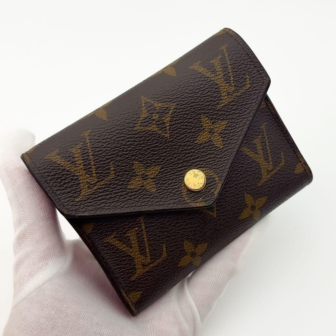 超美品★ルイヴィトン モノグラム ヴィクトリーヌ フューシャ 三つ折り財布