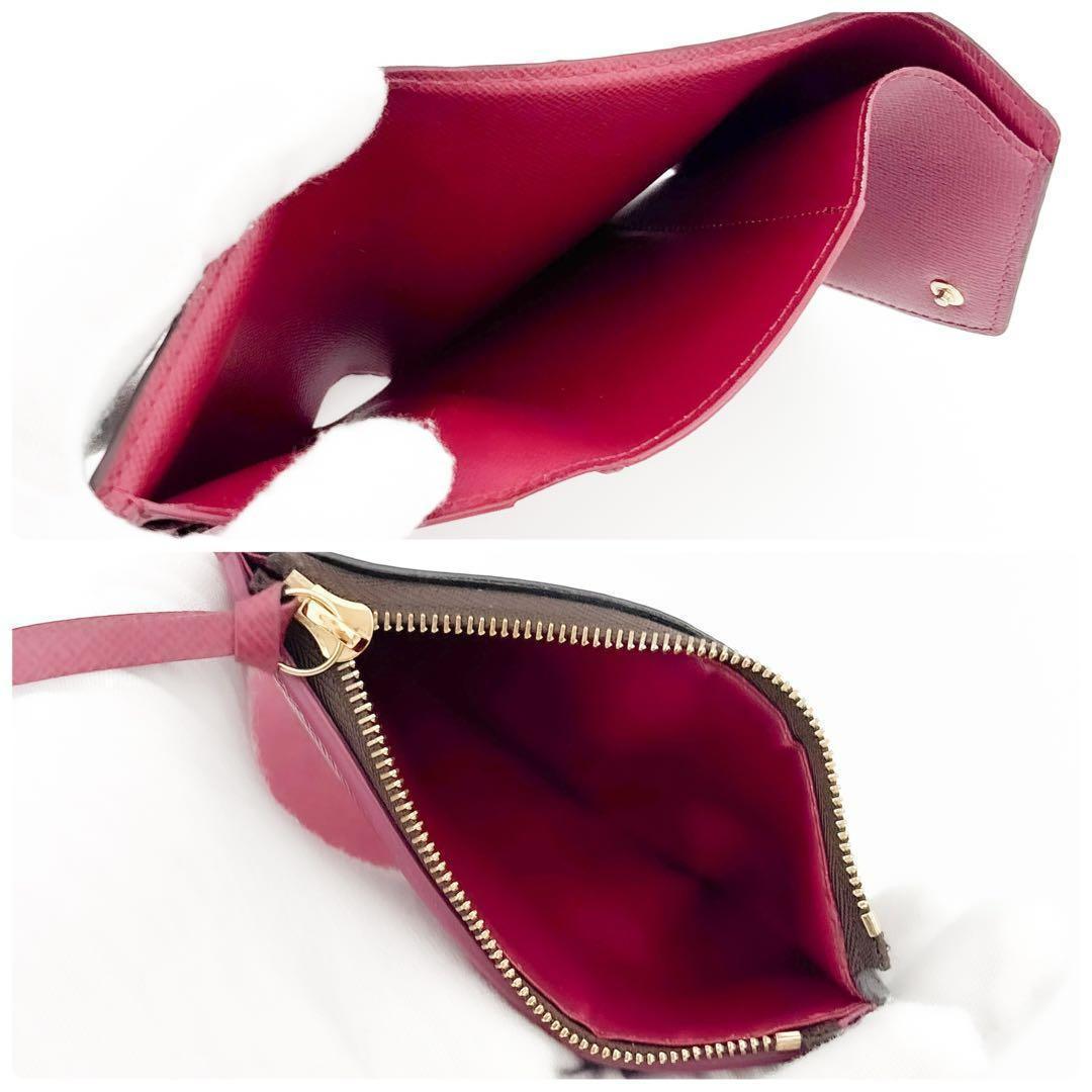 超美品★ルイヴィトン モノグラム ヴィクトリーヌ フューシャ 三つ折り財布